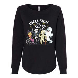 Inclusion IsnT Scary Teacher Skeleton Ghost Cute Halloweeninclusion IsnT Scary Womens California Wash Sweatshirt