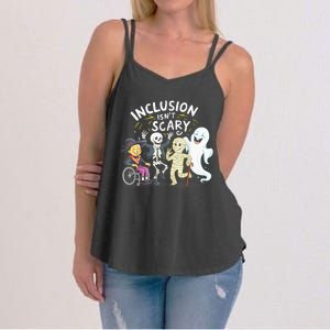 Inclusion IsnT Scary Teacher Skeleton Ghost Cute Halloweeninclusion IsnT Scary Women's Strappy Tank