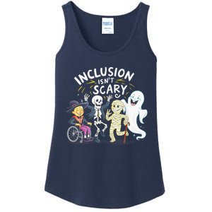 Inclusion IsnT Scary Teacher Skeleton Ghost Cute Halloweeninclusion IsnT Scary Ladies Essential Tank