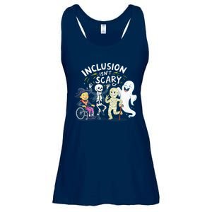 Inclusion IsnT Scary Teacher Skeleton Ghost Cute Halloweeninclusion IsnT Scary Ladies Essential Flowy Tank