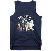 Inclusion IsnT Scary Teacher Skeleton Ghost Cute Halloweeninclusion IsnT Scary Tank Top