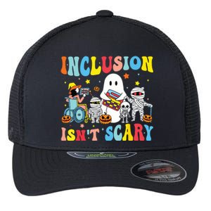 Inclusion IsnT Scary Teacher Skeleton Ghost Cute Halloween Flexfit Unipanel Trucker Cap