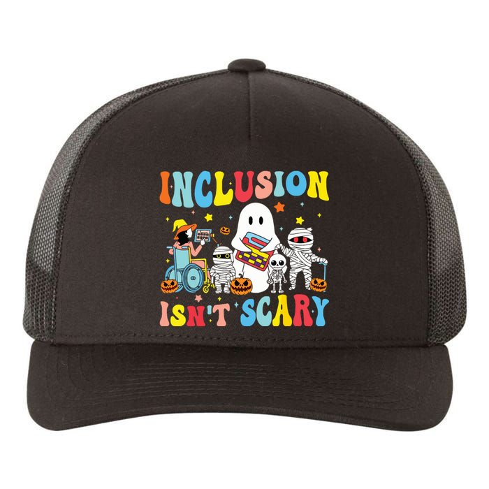 Inclusion IsnT Scary Teacher Skeleton Ghost Cute Halloween Yupoong Adult 5-Panel Trucker Hat