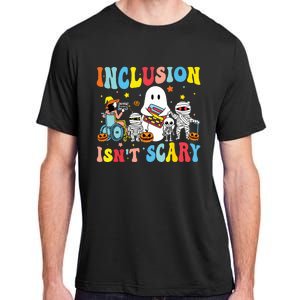 Inclusion IsnT Scary Teacher Skeleton Ghost Cute Halloween Adult ChromaSoft Performance T-Shirt