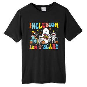 Inclusion IsnT Scary Teacher Skeleton Ghost Cute Halloween Tall Fusion ChromaSoft Performance T-Shirt