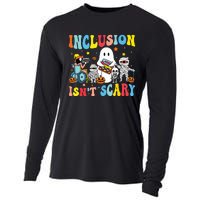 Inclusion IsnT Scary Teacher Skeleton Ghost Cute Halloween Cooling Performance Long Sleeve Crew