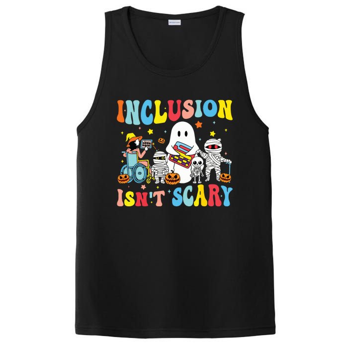 Inclusion IsnT Scary Teacher Skeleton Ghost Cute Halloween PosiCharge Competitor Tank