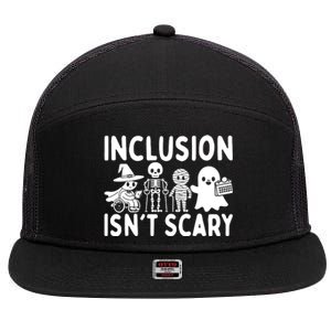 Inclusion IsnT Scary Slp Halloween Sped Teacher Ghost Mummy 7 Panel Mesh Trucker Snapback Hat