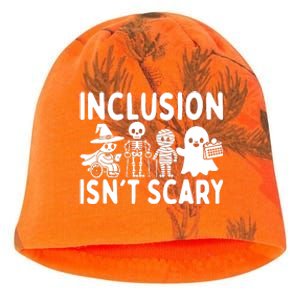 Inclusion IsnT Scary Slp Halloween Sped Teacher Ghost Mummy Kati - Camo Knit Beanie