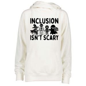 Inclusion IsnT Scary Slp Halloween Sped Teacher Ghost Mummy Womens Funnel Neck Pullover Hood