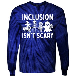 Inclusion IsnT Scary Slp Halloween Sped Teacher Ghost Mummy Tie-Dye Long Sleeve Shirt