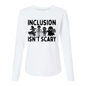 Inclusion IsnT Scary Slp Halloween Sped Teacher Ghost Mummy Womens Cotton Relaxed Long Sleeve T-Shirt