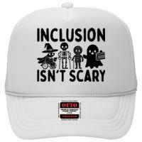 Inclusion IsnT Scary Slp Halloween Sped Teacher Ghost Mummy High Crown Mesh Back Trucker Hat