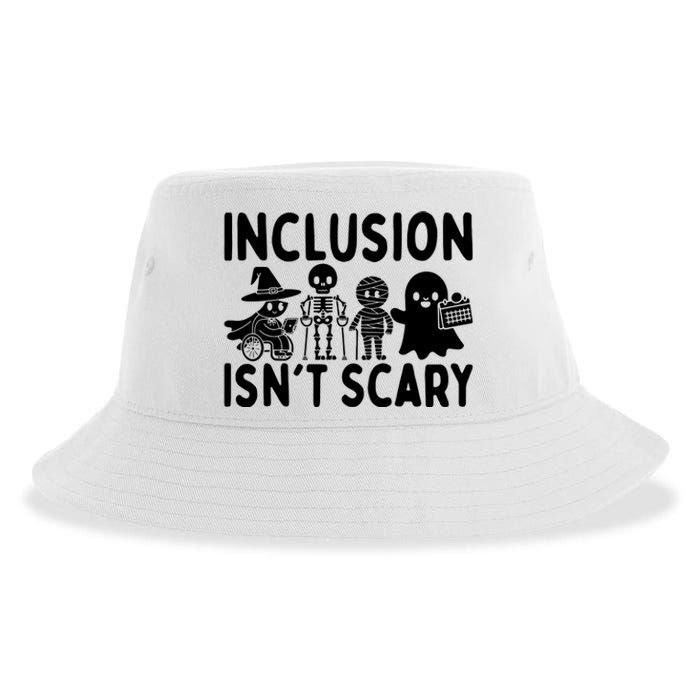 Inclusion IsnT Scary Slp Halloween Sped Teacher Ghost Mummy Sustainable Bucket Hat