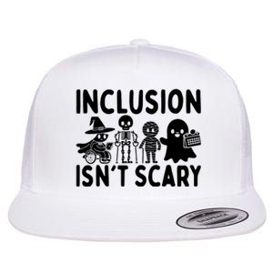 Inclusion IsnT Scary Slp Halloween Sped Teacher Ghost Mummy Flat Bill Trucker Hat