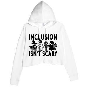 Inclusion IsnT Scary Slp Halloween Sped Teacher Ghost Mummy Crop Fleece Hoodie