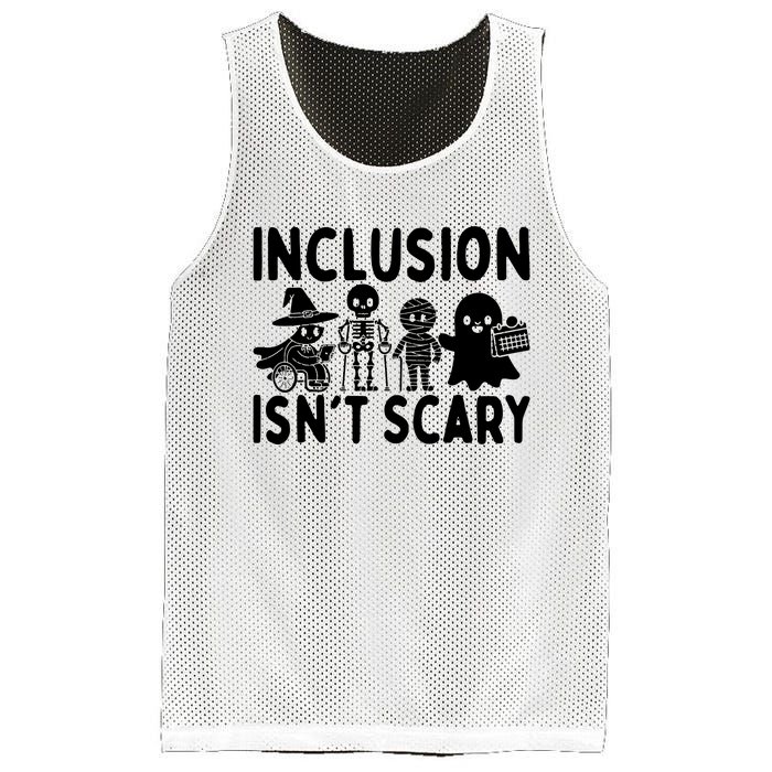 Inclusion IsnT Scary Slp Halloween Sped Teacher Ghost Mummy Mesh Reversible Basketball Jersey Tank