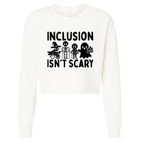 Inclusion IsnT Scary Slp Halloween Sped Teacher Ghost Mummy Cropped Pullover Crew