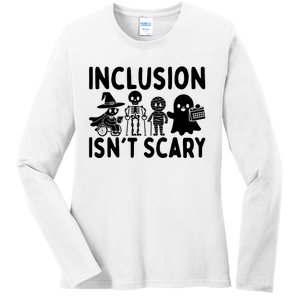 Inclusion IsnT Scary Slp Halloween Sped Teacher Ghost Mummy Ladies Long Sleeve Shirt