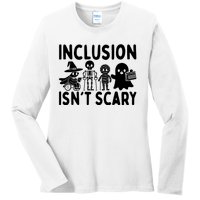 Inclusion IsnT Scary Slp Halloween Sped Teacher Ghost Mummy Ladies Long Sleeve Shirt