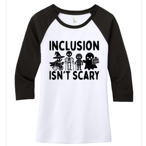 Inclusion IsnT Scary Slp Halloween Sped Teacher Ghost Mummy Women's Tri-Blend 3/4-Sleeve Raglan Shirt