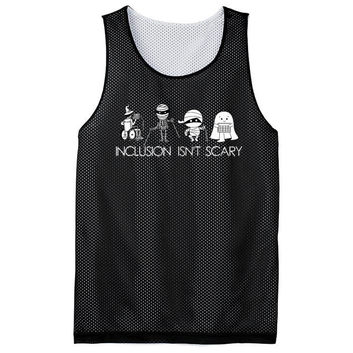 Inclusion IsnT Scary Slp Halloween Sped Teacher Ghost Mummy Mesh Reversible Basketball Jersey Tank