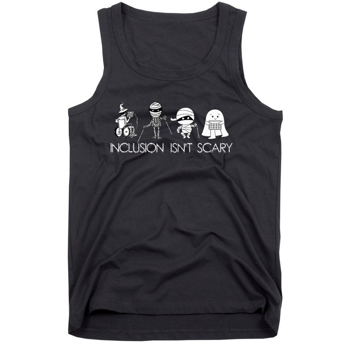 Inclusion IsnT Scary Slp Halloween Sped Teacher Ghost Mummy Tank Top