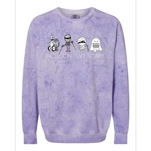 Inclusion IsnT Scary Slp Halloween Sped Teacher Ghost Mummy Colorblast Crewneck Sweatshirt