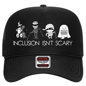 Inclusion IsnT Scary Slp Halloween Sped Teacher Ghost Mummy High Crown Mesh Back Trucker Hat