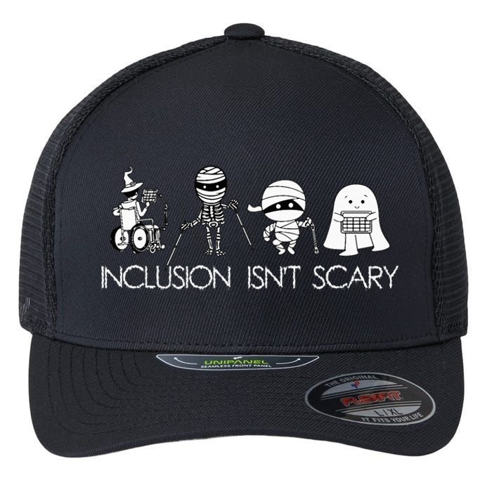 Inclusion IsnT Scary Slp Halloween Sped Teacher Ghost Mummy Flexfit Unipanel Trucker Cap