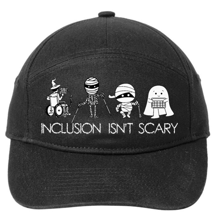 Inclusion IsnT Scary Slp Halloween Sped Teacher Ghost Mummy 7-Panel Snapback Hat