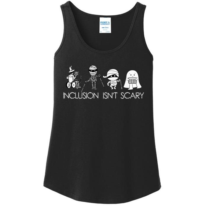 Inclusion IsnT Scary Slp Halloween Sped Teacher Ghost Mummy Ladies Essential Tank