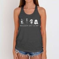 Inclusion IsnT Scary Slp Halloween Sped Teacher Ghost Mummy Women's Knotted Racerback Tank