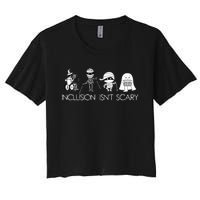 Inclusion IsnT Scary Slp Halloween Sped Teacher Ghost Mummy Women's Crop Top Tee