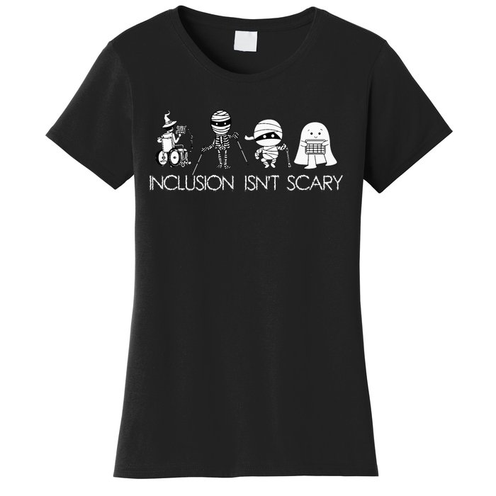 Inclusion IsnT Scary Slp Halloween Sped Teacher Ghost Mummy Women's T-Shirt