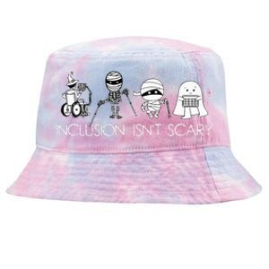 Inclusion IsnT Scary Slp Halloween Sped Teacher Ghost Mummy Tie-Dyed Bucket Hat