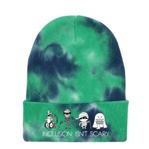 Inclusion IsnT Scary Slp Halloween Sped Teacher Ghost Mummy Tie Dye 12in Knit Beanie