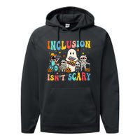 Inclusion IsnT Scary Teacher Skeleton Ghost Cute Halloween Performance Fleece Hoodie