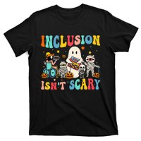 Inclusion IsnT Scary Teacher Skeleton Ghost Cute Halloween T-Shirt