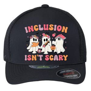 Inclusion IsnT Scary Boo Ghost Sped Teacher Halloween Flexfit Unipanel Trucker Cap