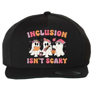 Inclusion IsnT Scary Boo Ghost Sped Teacher Halloween Wool Snapback Cap