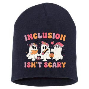 Inclusion IsnT Scary Boo Ghost Sped Teacher Halloween Short Acrylic Beanie