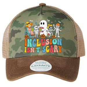 Inclusion IsnT Scary Slp Halloween Sped Teacher Ghost Mummy Gift Legacy Tie Dye Trucker Hat