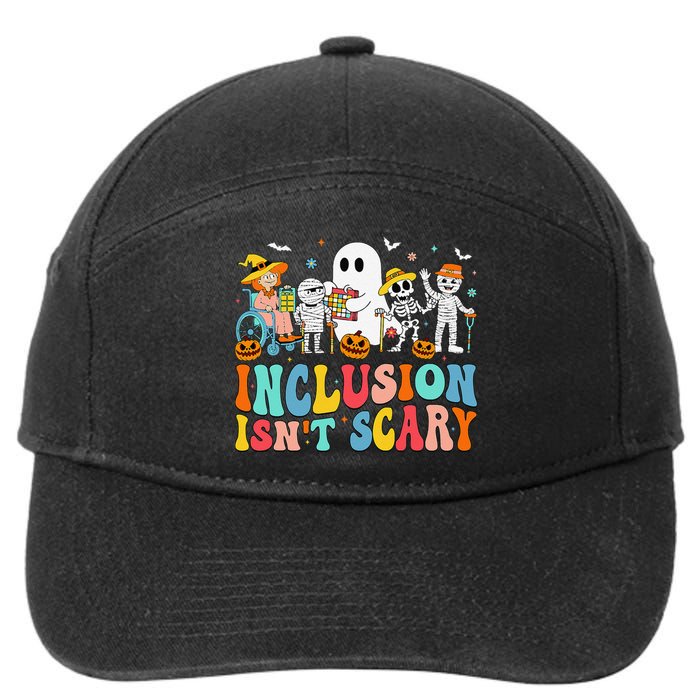 Inclusion IsnT Scary Slp Halloween Sped Teacher Ghost Mummy Gift 7-Panel Snapback Hat