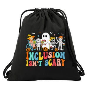 Inclusion IsnT Scary Slp Halloween Sped Teacher Ghost Mummy Gift Drawstring Bag