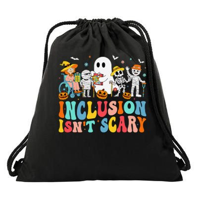 Inclusion IsnT Scary Slp Halloween Sped Teacher Ghost Mummy Gift Drawstring Bag