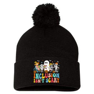 Inclusion IsnT Scary Slp Halloween Sped Teacher Ghost Mummy Gift Pom Pom 12in Knit Beanie