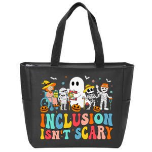 Inclusion IsnT Scary Slp Halloween Sped Teacher Ghost Mummy Gift Zip Tote Bag