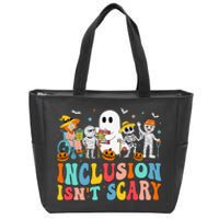 Inclusion IsnT Scary Slp Halloween Sped Teacher Ghost Mummy Gift Zip Tote Bag