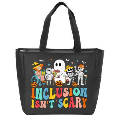 Inclusion IsnT Scary Slp Halloween Sped Teacher Ghost Mummy Gift Zip Tote Bag